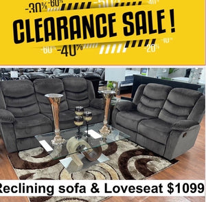 Reclining Sofa & Reclining Loveseat